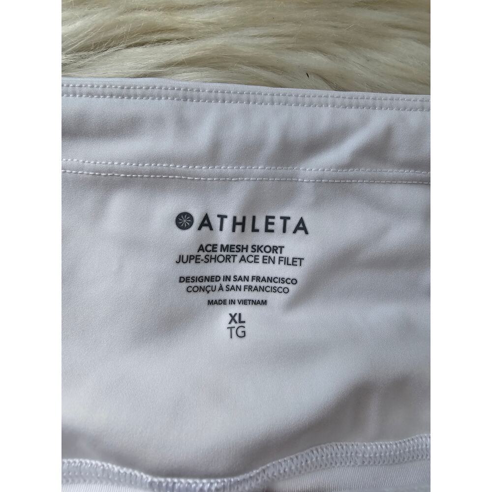 ATHLETA  Ace Mesh Skort Jupe-Short White size XL - Picture 10 of 11